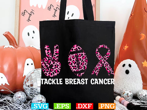 Tackle Breast Cancer T-shirt Design, Back The Pink Svg, Breast Cancer Png SVG Creativeart88 