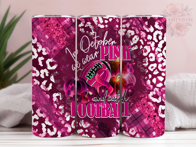 Tackle Cancer And Football 20oz Tumbler Wrap PNG, Tackle Cancer Tumbler Png, Straight & Tapered Tumbler Wrap, Instant Digital Download Sublimation Li Zamperini 