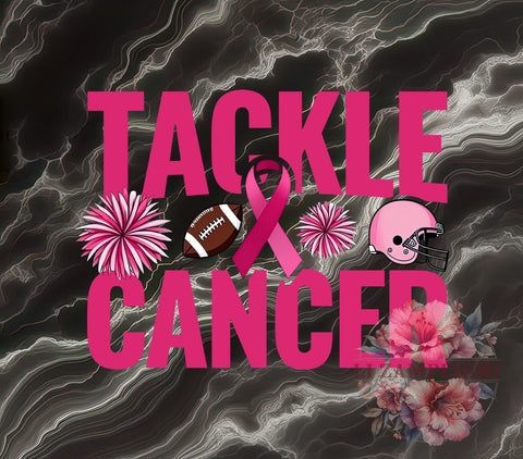 Tackle Cancer, Breast Cancer Awareness, Pink Ribbon PNG, Digital Download, Sublimation Art, Football Pink Out, Cancer Support, Awareness Graphics Sublimation Li Zamperini 