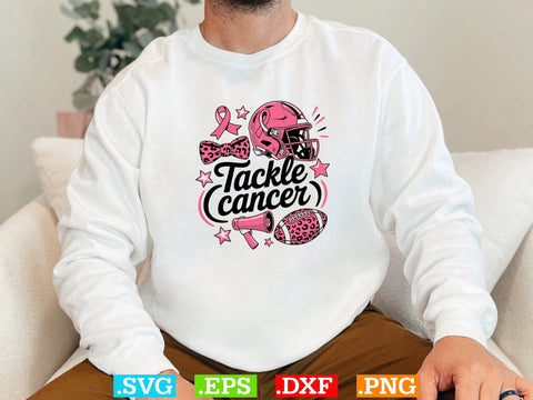 Tackle Cancer Svg, Breast Cancer Awareness Svg, Fight Breast Cancer Warrior, Breast Cancer Clip Art SVG Creativeart88 
