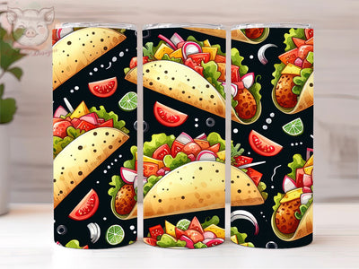 Taco 20oz Tumbler Png, Sublimation Design, Mexican Taco Tumbler Png, Digital Download PNG Sublimation Lara' s Designs 