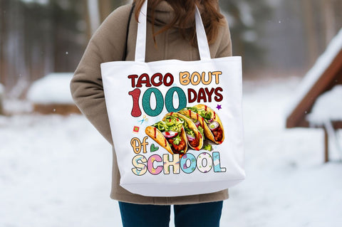 Taco bout 100 days of school PNG Design Sublimation Designangry 