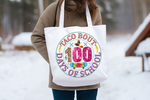Taco bout 100 days of school PNG Design Sublimation Designangry 