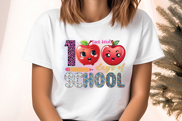 Taco bout 100 days of school PNG Design Sublimation Designangry 