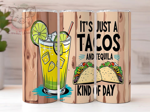 Tacos and Tequila Tumbler, Funny Drinking Design, Summer Tumbler Wrap, Sublimation PNG, 20oz Tumbler, Party Gift, Humor Tumbler Sublimation Lara' s Designs 