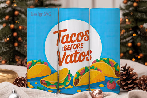 Tacos Before Vatos 20oz Tumbler Wrap Sublimation DesignSVG 