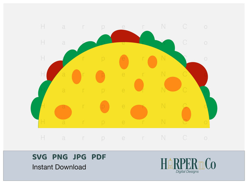 Tacos SVG PNG Cut EPS File SVG HarperNCo 