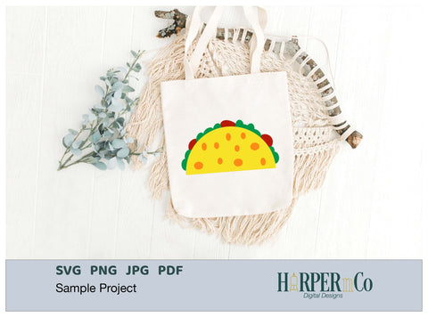 Tacos SVG PNG Cut EPS File SVG HarperNCo 