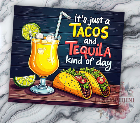 Tacos Tumbler, Tequila Tumbler, Funny Drinking Design, Summer Tumbler, 20oz Tumbler, Sublimation PNG, Party Drinkware, Humorous Summer Design Sublimation Li Zamperini 