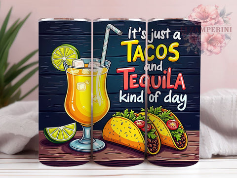 Tacos Tumbler, Tequila Tumbler, Funny Drinking Design, Summer Tumbler, 20oz Tumbler, Sublimation PNG, Party Drinkware, Humorous Summer Design Sublimation Li Zamperini 
