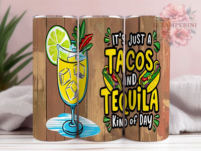 Tacos Tumbler, Tequila Tumbler, Funny Drinking Design, Summer Tumbler, 20oz Tumbler, Sublimation PNG, Party Drinkware, Humorous Summer Design Sublimation Li Zamperini 
