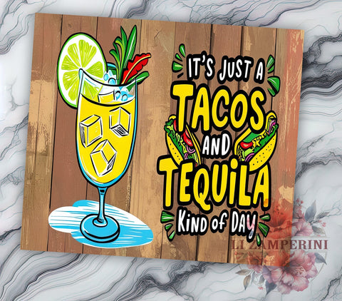 Tacos Tumbler, Tequila Tumbler, Funny Drinking Design, Summer Tumbler, 20oz Tumbler, Sublimation PNG, Party Drinkware, Humorous Summer Design Sublimation Li Zamperini 