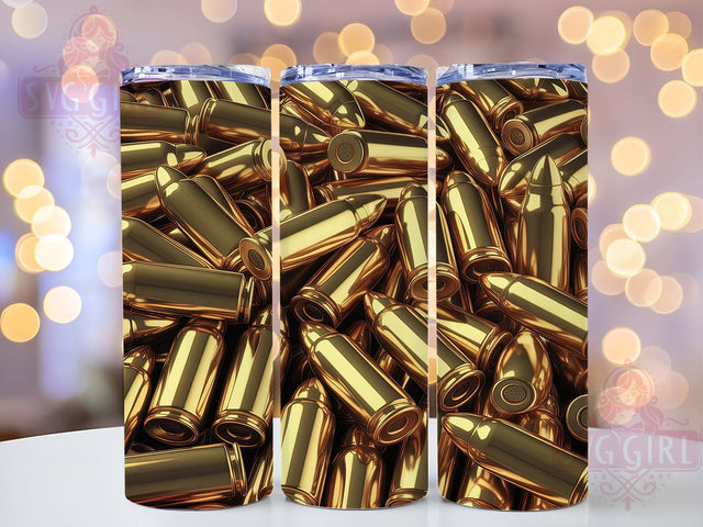 Tactical Bullet Ammo Tumbler Wrap, Ammunition Sublimation Design, Tactical Cup Wrap, 20Oz Skinny Tumbler Wrap, Military Style Mug, Gun Ammo Tumbler, Rugged Wrap Design Sublimation SvggirlplusArt 