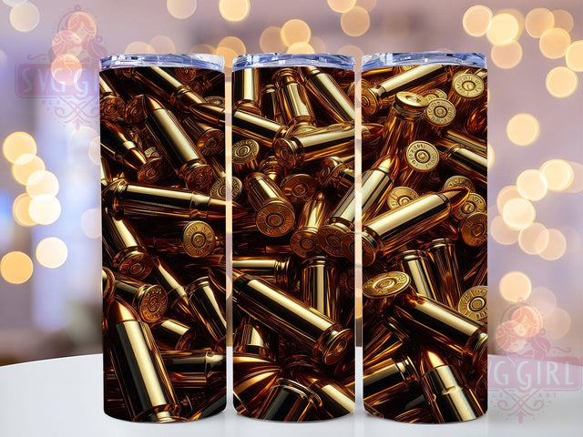 Tactical Bullet Ammo Tumbler Wrap, Ammunition Sublimation Design, Tactical Cup Wrap, 20Oz Skinny Tumbler Wrap, Military Style Mug, Gun Ammo Tumbler, Rugged Wrap Design Sublimation SvggirlplusArt 