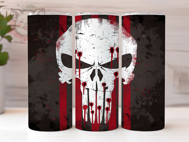 Tactical Skull Warrior Tumbler Gift, Skull Art Design, Military Style Cup, Tactical Gift Present, Gothic Skull Tumbler, Dark Art Design, Warrior Symbol Cup Sublimation Lara' s Designs 