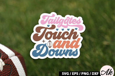 Tailgates touch and downs Retro Stickers SVG akazaddesign 
