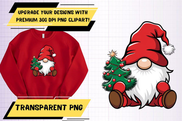 Tailored sublimation PNG, for creative projects , Gnome Sublimation HoodArtCraft 