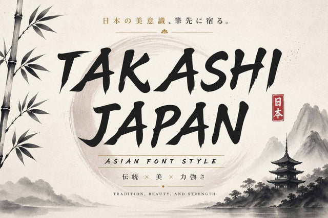 Takashi Japan Font Prasetya Letter 