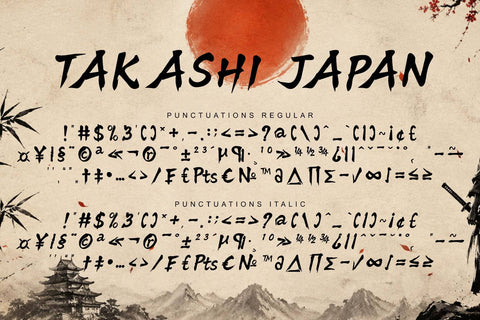 Takashi Japan Font Prasetya Letter 