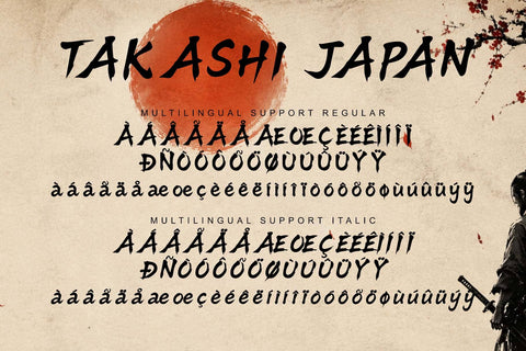 Takashi Japan Font Prasetya Letter 
