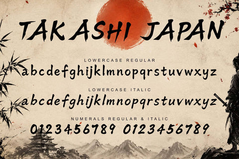 Takashi Japan Font Prasetya Letter 