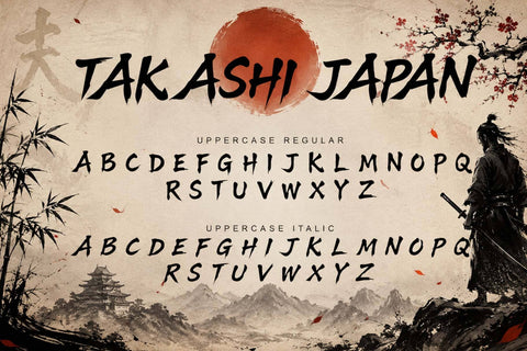 Takashi Japan Font Prasetya Letter 