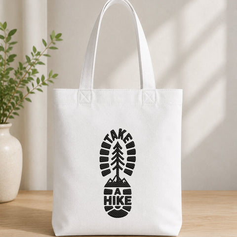 Take a Hike Hiking Boot Print Machine Embroidery Design Outdoor Adventure PES DST Stitch Pattern Files Embroidery/Applique DESIGNS PatternFeed8 