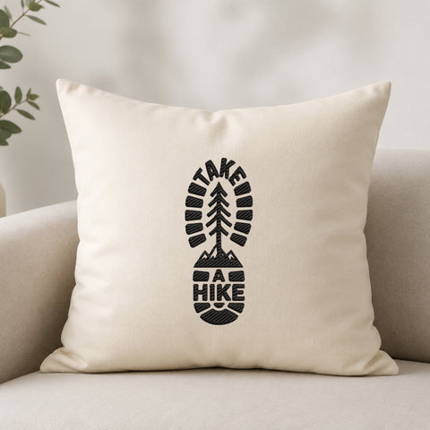 Take a Hike Hiking Boot Print Machine Embroidery Design Outdoor Adventure PES DST Stitch Pattern Files Embroidery/Applique DESIGNS PatternFeed8 