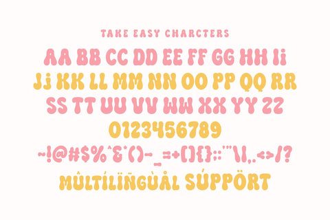 Take Easy - Quirky Groovy Font Font Masyafi Studio 
