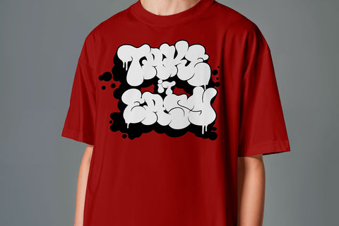 Take It Easy Bubble Graffiti (Solid + Hollow) SVG Mozzatype 