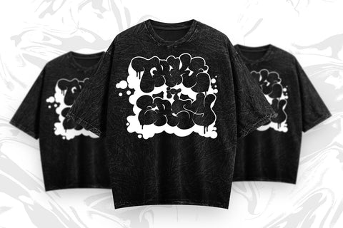 Take It Easy Bubble Graffiti (Solid + Hollow) SVG Mozzatype 