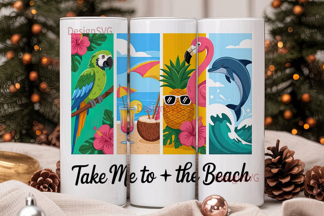 Take Me to the Beach 20oz Tumbler Sublimation DesignSVG 