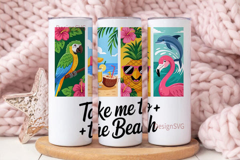 Take Me to the Beach 20oz Tumbler Sublimation DesignSVG 