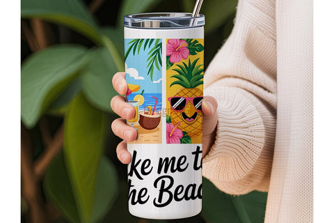 Take Me to the Beach 20oz Tumbler Sublimation DesignSVG 