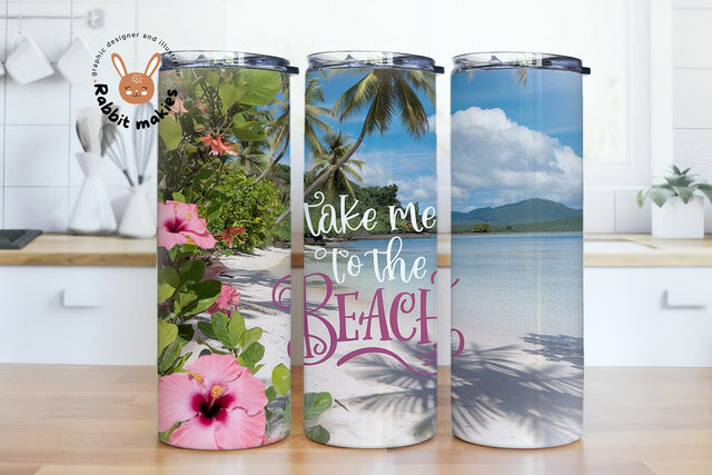 Take Me To The Beach Tumbler Png, Summer Vacation Sublimation Design, Tropical Beach Scene Png, Retro Palm Tree Png Shirt Design Sublimation Rabbitmakies 