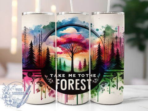 Take me to the Forest Green 20oz Skinny Tumbler, Nature Life Tumbler Png, Straight & Tapered Tumbler Wrap, Instant Digital Download Sublimation ToriDesigns 