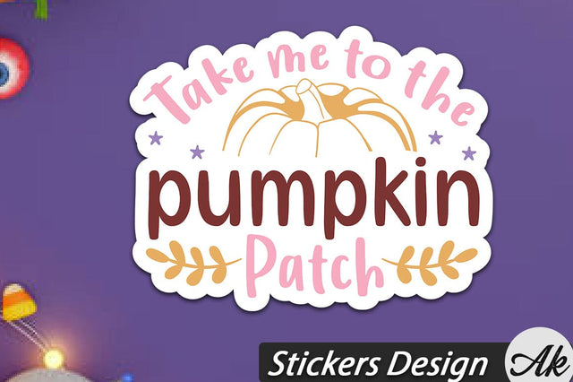Take me to the pumpkin Stickers Design SVG akazaddesign 