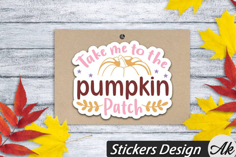 Take me to the pumpkin Stickers Design SVG akazaddesign 