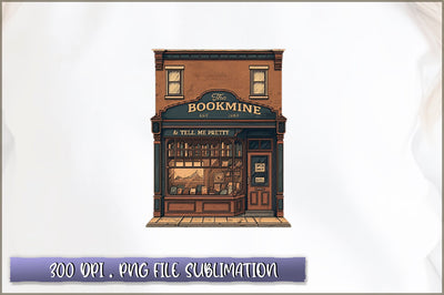 Take me to the the bookmine est.1983 open daily books & postcard PNG Sublimation Shetara Begum 