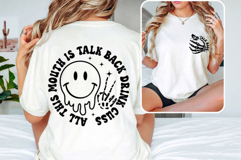 Talk Back Front and Back SVG T shirt Design SVG Designangry 