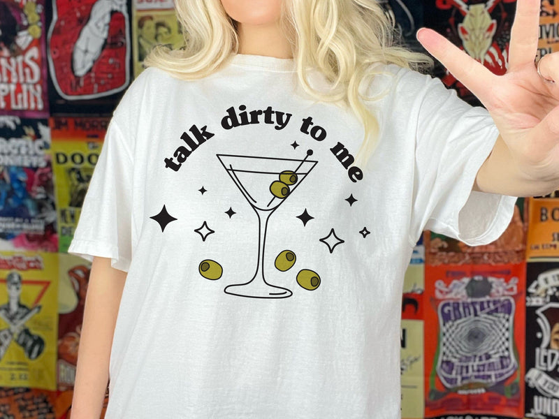 Talk Dirty To Me Martini SVG SVG Caffeinated SVGs 