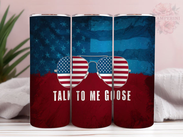 Talk To Me Goose 20oz Tumbler Wrap PNG, Patriotic USA Flag Tumbler Png, Straight & Tapered Tumbler Wrap, Instant Digital Download Sublimation Li Zamperini 