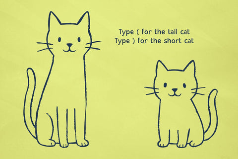 Tall Cat Short Cat Font Misti's Fonts 