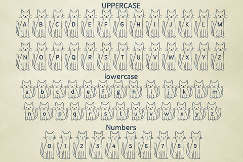 Tall Cat Short Cat Font Misti's Fonts 