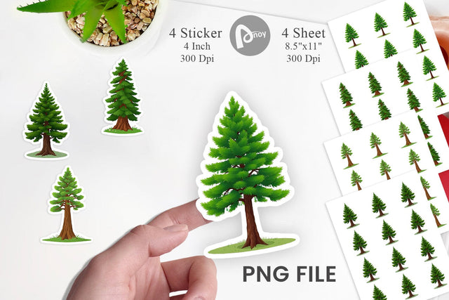Tall Pine Sticker Sublimation artnoy 