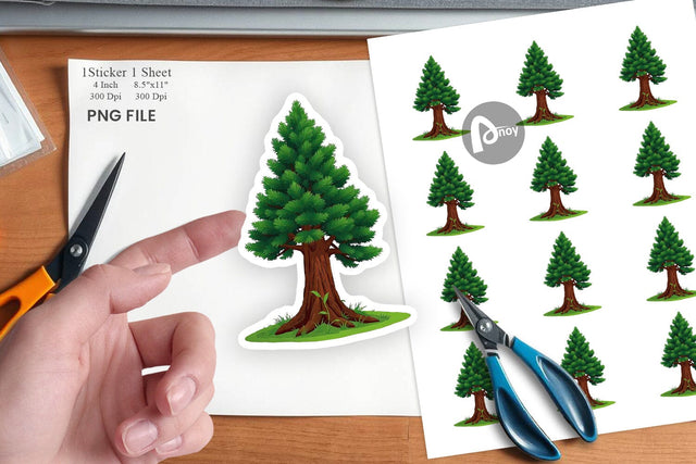 Tall Pine Sticker Sublimation artnoy 