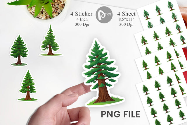 Tall Pine Sticker Sublimation artnoy 