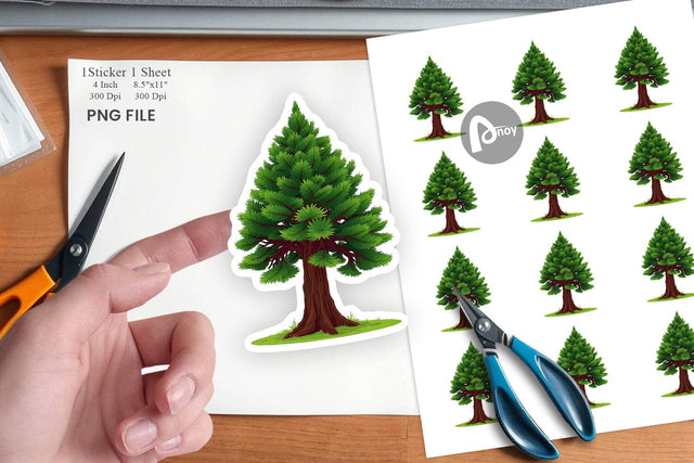 Tall Pine Sticker Sublimation artnoy 