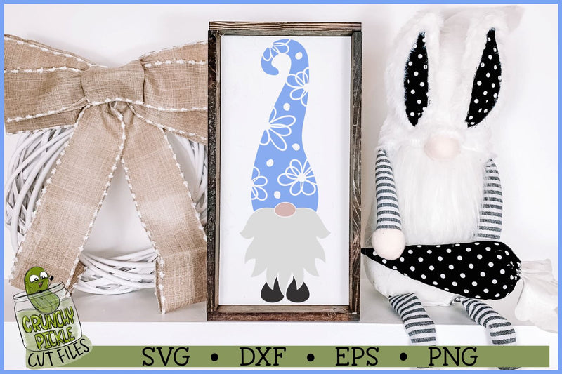 Tall Springtime Flowers Gnome SVG File SVG Crunchy Pickle 