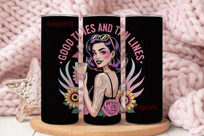 Tan Lines Tumbler Wrap PNG Sublimation DesignSVG 